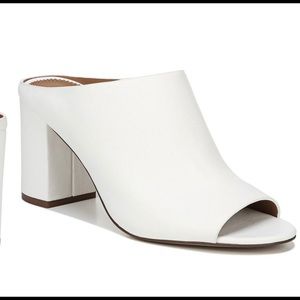 Franco Sarto White Mules 7.5